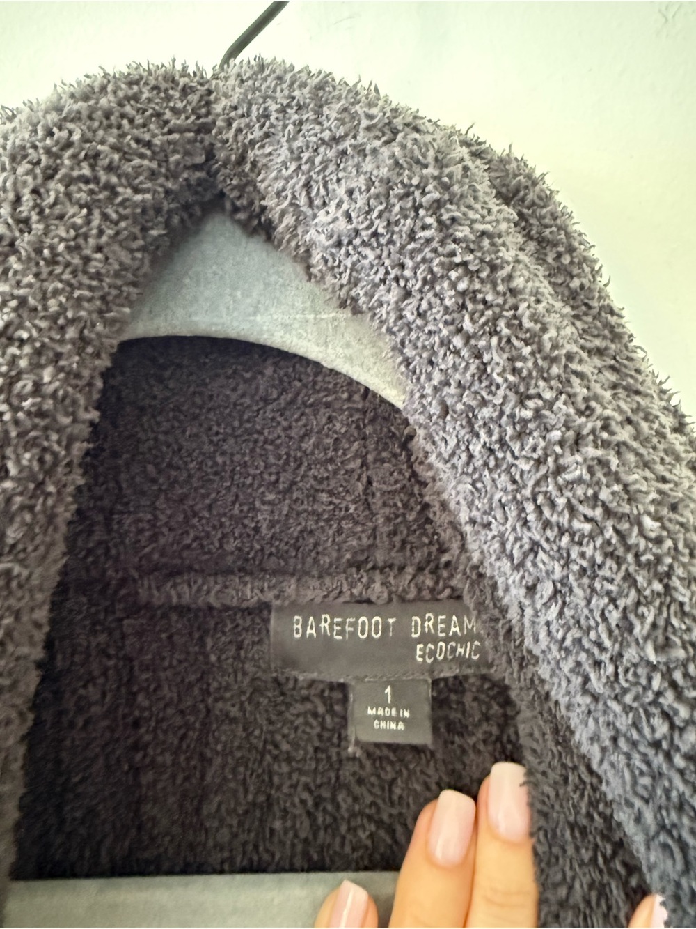 Barefoot Dreams EcoChic Men’s Plush Hoodie Jacket - Charcoal Gray